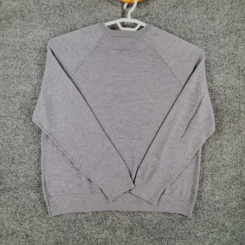 Banana Republic Sweater Mens XL Merino Crew Gray Italian Wool Baruffa 442466-00